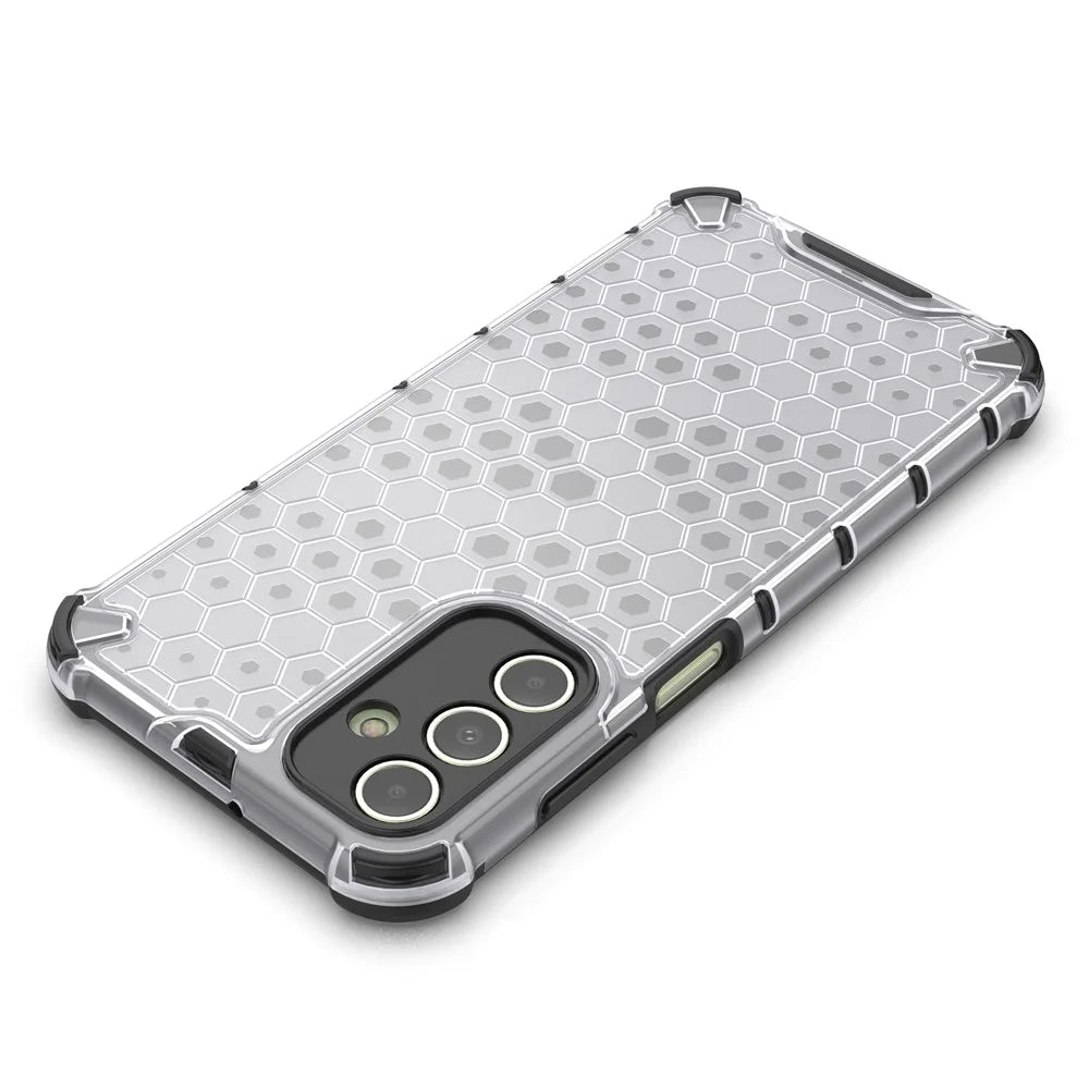 For Samsung Galaxy A15 4G Case TPU + PC Honeycomb Phone Cover - Grey - 5