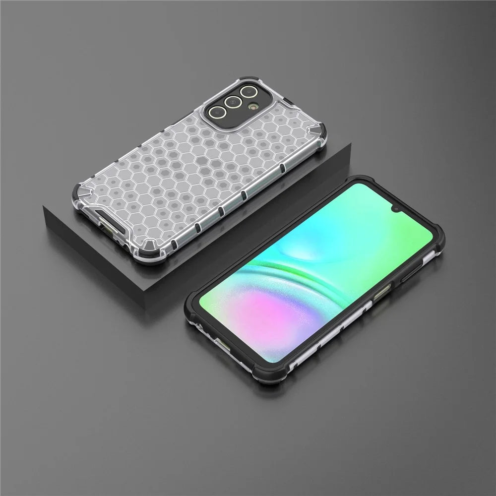 For Samsung Galaxy A15 4G Case TPU + PC Honeycomb Phone Cover - Grey - 7