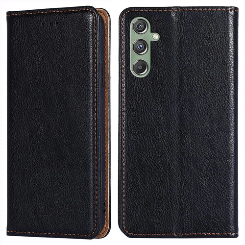 Wallet Phone Protector for Samsung Galaxy M34 5G / F34 5G Case Magnetic Stand PU Leather Shell - Black - 1