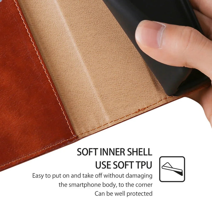 Anti-scratch Shell for Nothing Phone (2) Case Shockproof Stand PU Leather Phone Cover Wallet - Brown - 5