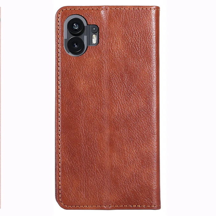 Anti-scratch Shell for Nothing Phone (2) Case Shockproof Stand PU Leather Phone Cover Wallet - Brown - 7