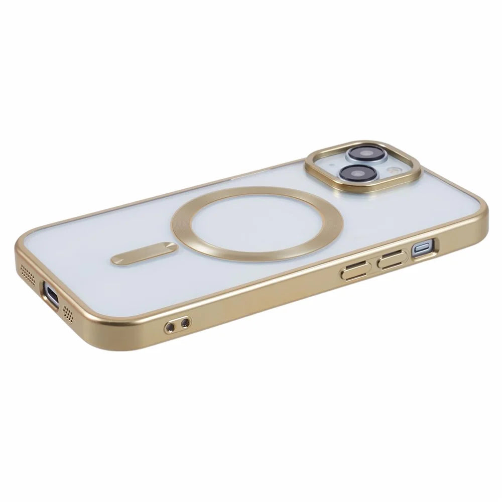 For iPhone 14 Matte TPU Case Compatible with MagSafe Magnetic Phone Cover - Yellow - 6