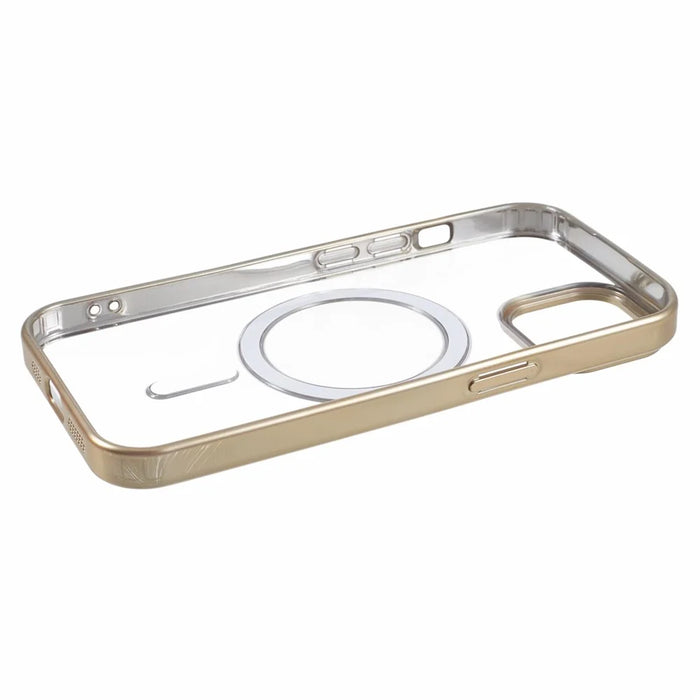 For iPhone 15 TPU Case Compatible with MagSafe CD Vein Matte Phone Cover - Yellow - 5
