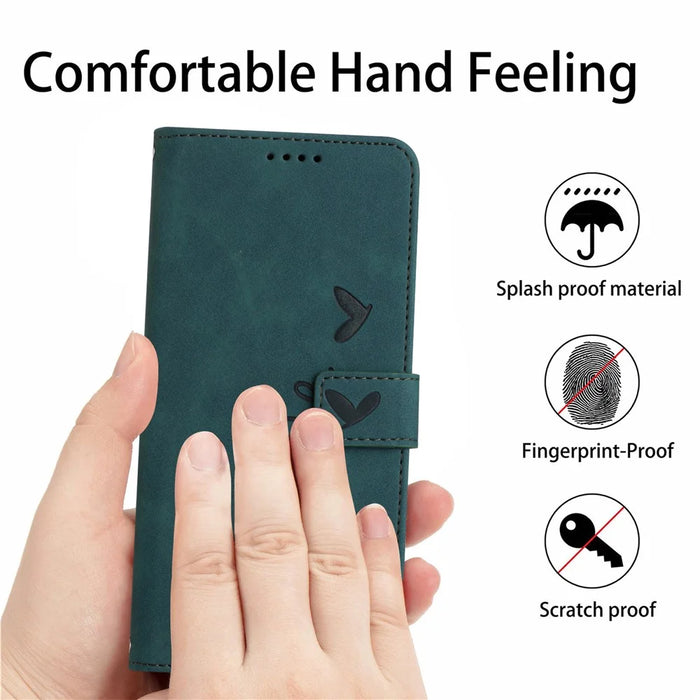 For Google Pixel 8a Cell Phone Case Skin-touch Wallet Imprinted Leather Cover - Green - 7
