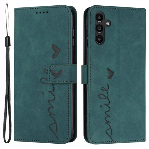 For Samsung Galaxy S25 / S24 Cover Skin-Touch Stand Wallet Leather Cell Phone Case - Green - 1