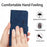 For Samsung Galaxy S25+ / S24+ Cell Phone Case PU Leather Wallet Imprinted Shockproof Cover - Sapphire - 7