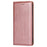For Samsung Galaxy A05 4G Cover Magnetic Auto-closing Leather Cell Phone Case with Wallet - Rose Gold - 6