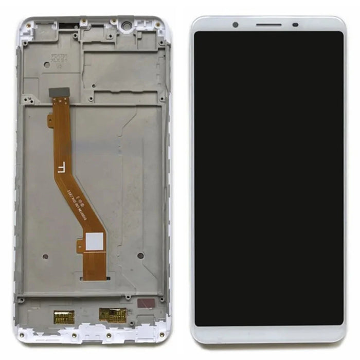 For vivo Y71 Grade C LCD Screen and Digitizer Assembly + Frame Part (without Logo) - White - 1