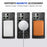 For Samsung Galaxy S24 Ultra Case TPU+PC Rotary Kickstand Phone Back Cover - Black - 3