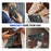 For Samsung Galaxy S24 Ultra Case TPU+PC Rotary Kickstand Phone Back Cover - Black - 7