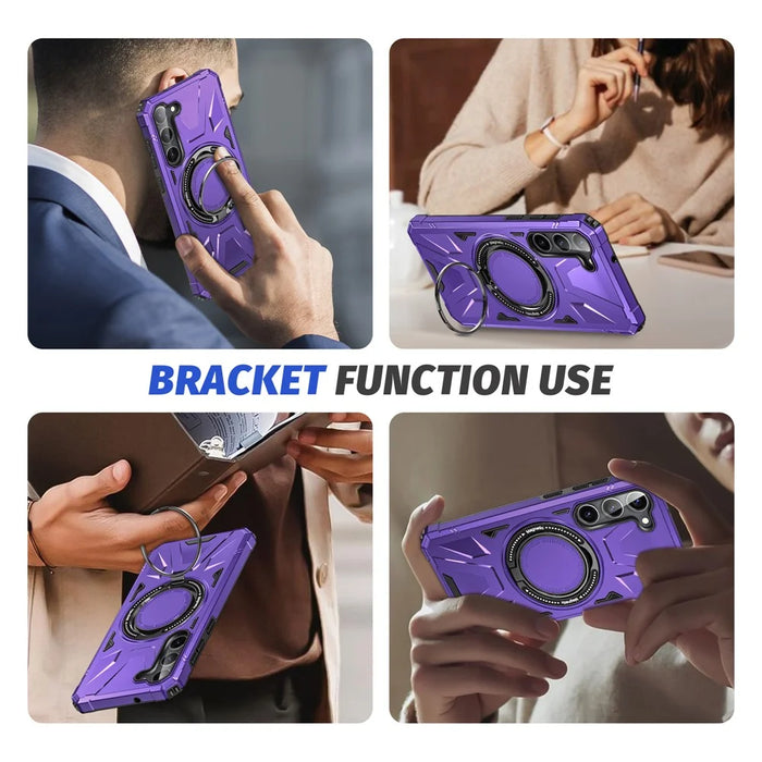 For Samsung Galaxy S25+ / S24+ Case Magnetic Anti-Drop TPU+PC Phone Protector - Purple - 7