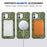 For iPhone 11 Case Anti-fall TPU+PC Kickstand Magnetic Mobile Phone Shell - Dark Green - 3