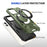 For iPhone 11 Case Anti-fall TPU+PC Kickstand Magnetic Mobile Phone Shell - Dark Green - 5