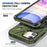 For iPhone 11 Case Anti-fall TPU+PC Kickstand Magnetic Mobile Phone Shell - Dark Green - 6