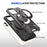 For iPhone 12 / 12 Pro 6.1 inch Phone Case TPU+PC Magnetic Back Shell with Rotary Kickstand - Grey - 5