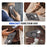 For iPhone 12 / 12 Pro 6.1 inch Phone Case TPU+PC Magnetic Back Shell with Rotary Kickstand - Grey - 7