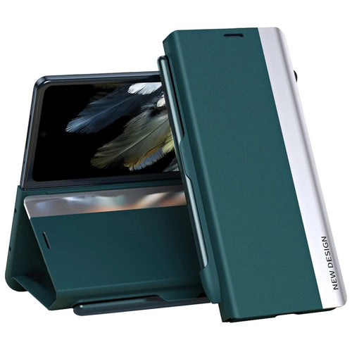 For OnePlus Open / Oppo Find N3 5G Case Electroplating Phone Cover with Pen Holder - Green - 1