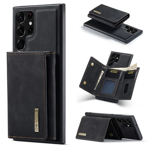 DG.MING M1 Series for Samsung Galaxy S24 Ultra Case Detachable Wallet Phone Cover - Black - 1