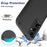 For Samsung Galaxy A14 5G / A14 4G Cover PC+TPU Shockproof Cell Phone Case - Black - 3