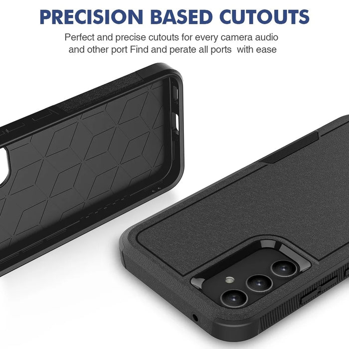 For Samsung Galaxy A34 5G Cell Phone Case PC+TPU Anti-scratch Back Cover - Black - 2