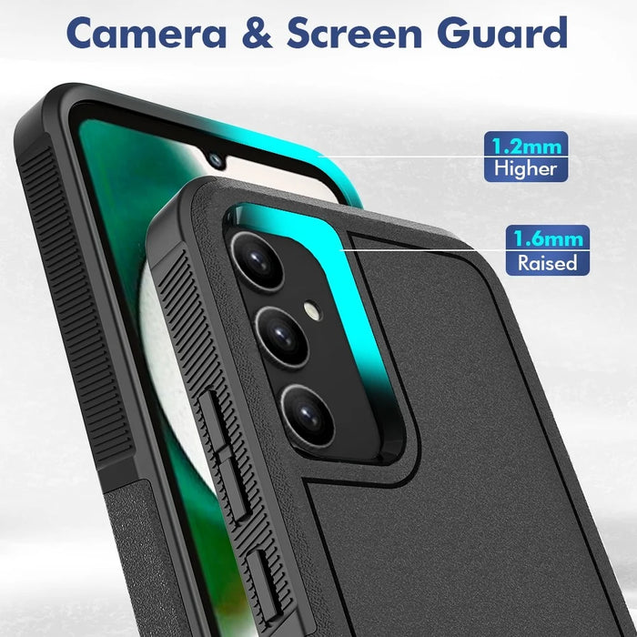 For Samsung Galaxy A34 5G Cell Phone Case PC+TPU Anti-scratch Back Cover - Black - 5