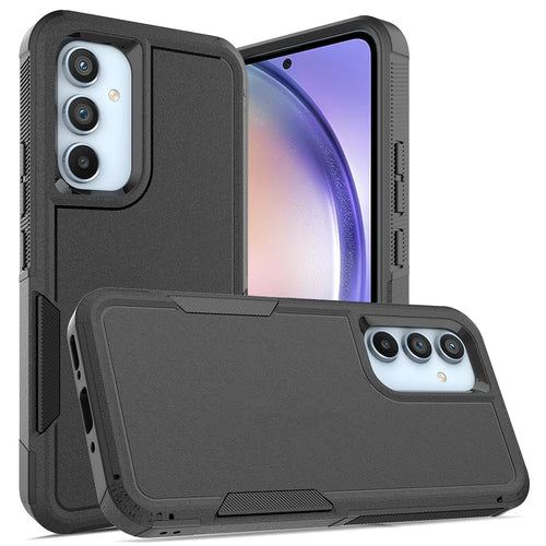 For Samsung Galaxy A54 5G Cell Phone Case PC+TPU Drop Protection Cover - Black - 1
