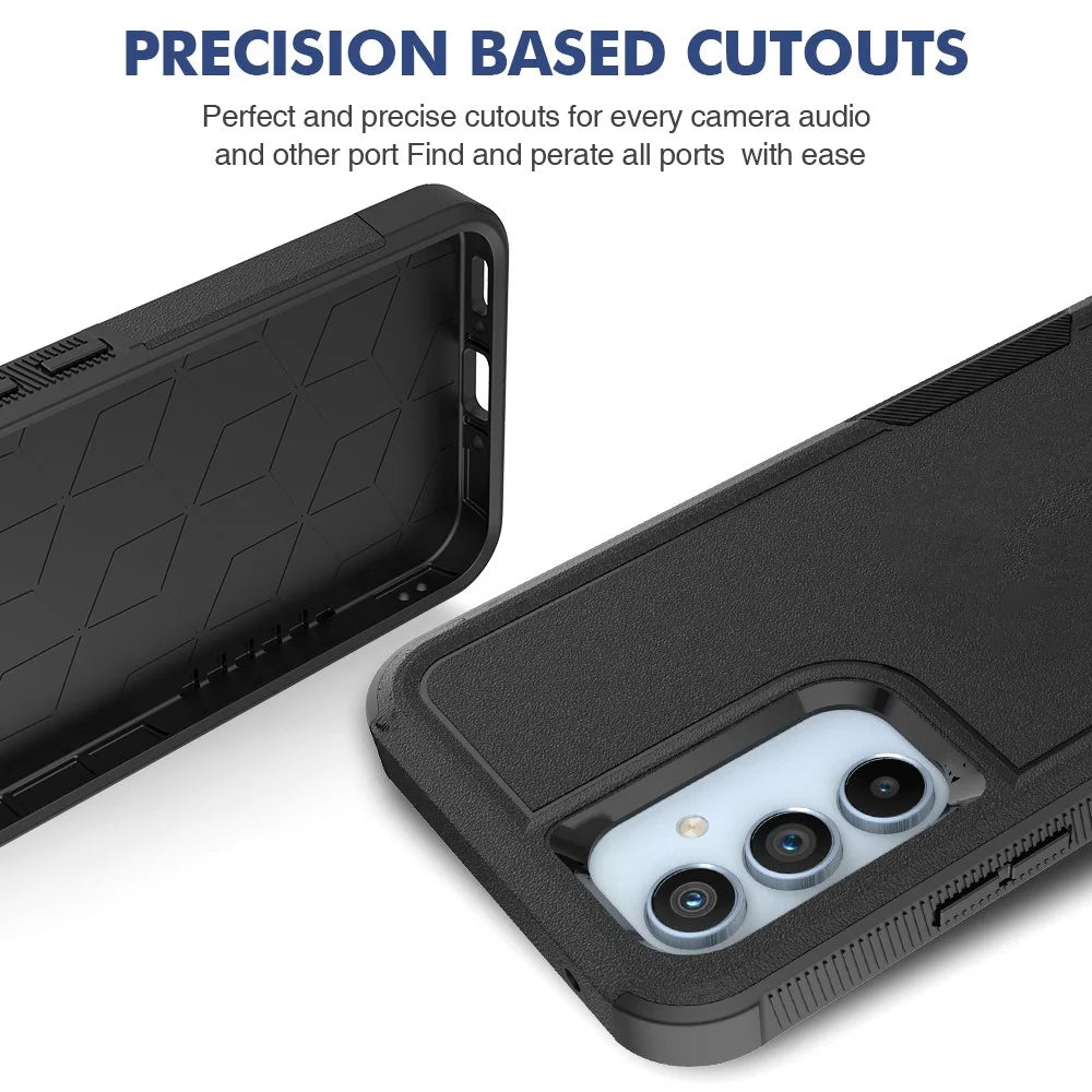 For Samsung Galaxy A54 5G Cell Phone Case PC+TPU Drop Protection Cover - Black - 2