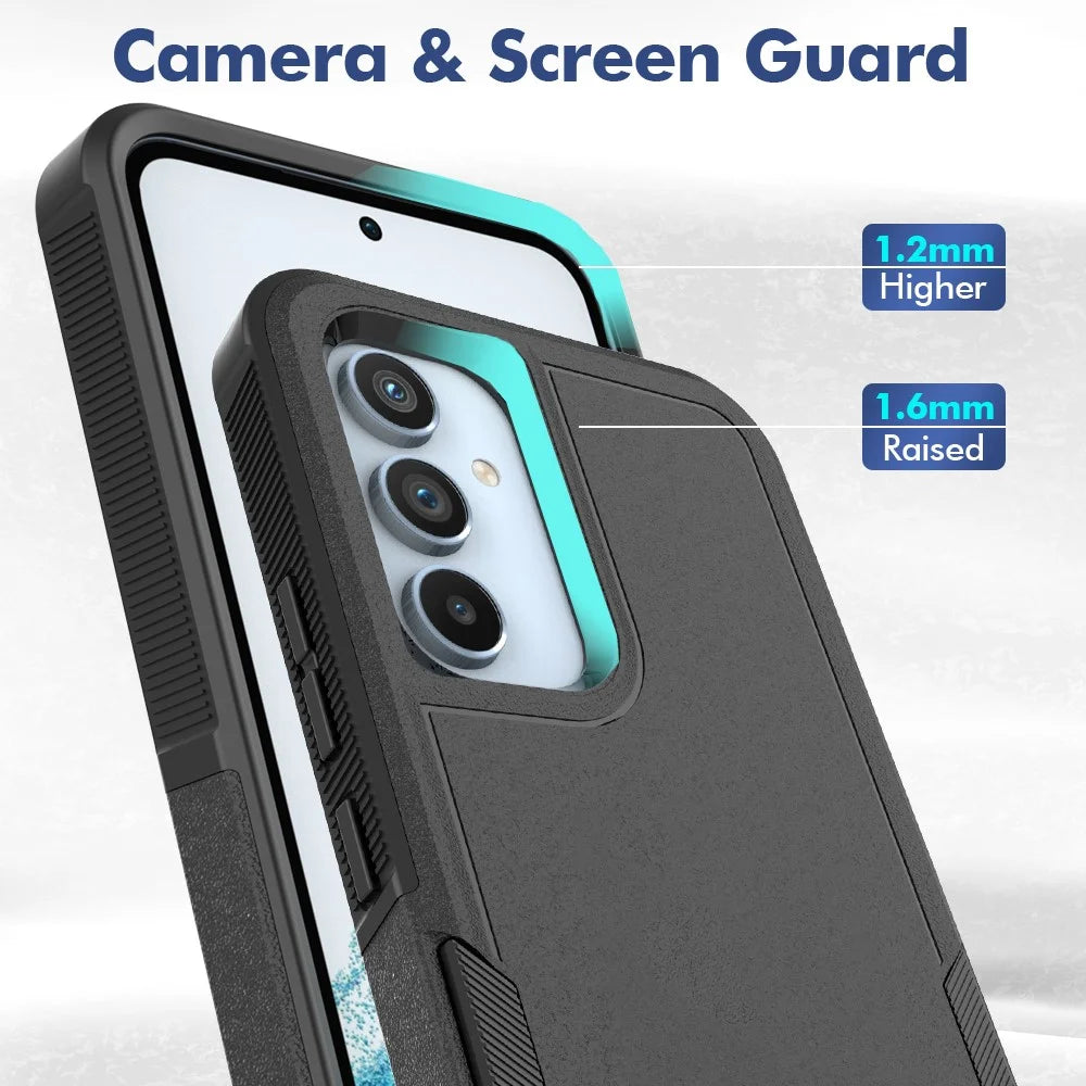For Samsung Galaxy A54 5G Cell Phone Case PC+TPU Drop Protection Cover - Black - 4
