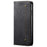 For vivo X100 5G Cell Phone Case Jeans Cloth Texture Wallet Stand Leather Cover - Black - 5