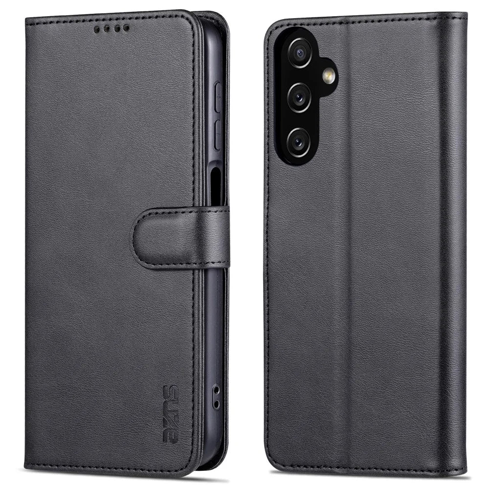 AZNS For Samsung Galaxy A05s 4G Cell Phone Case PU Leather Wallet Cover - Black - 1