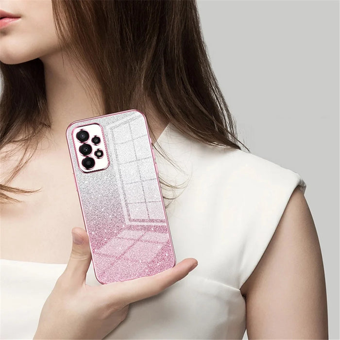 For Samsung Galaxy A23 4G / A23 5G (Global Version) Case Glitter Design TPU Precise Cutout Phone Shell - Purple - 6