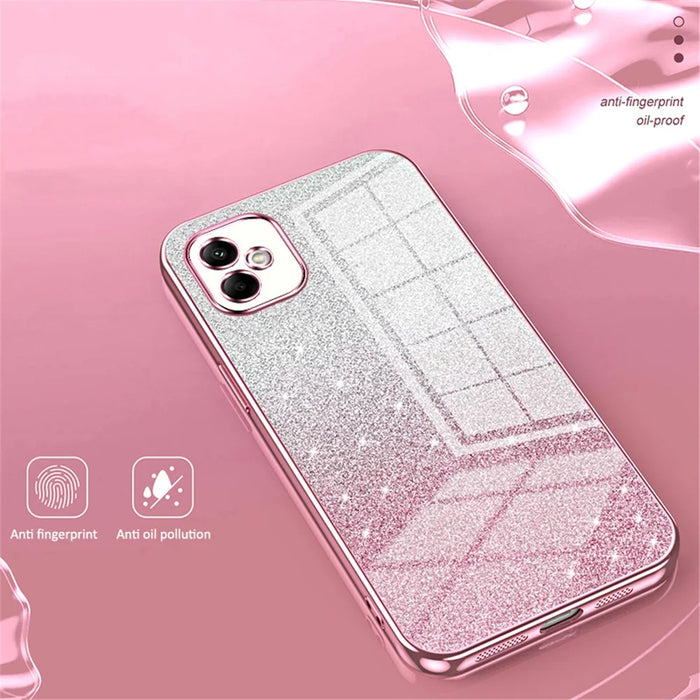 For Samsung Galaxy A05 4G Cell Phone Cases Electroplating TPU Precise Cutout Cover - Pink - 3