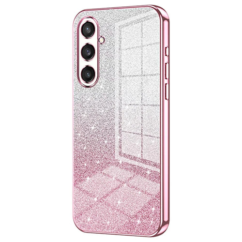 For Samsung Galaxy S23 FE Case Electroplating TPU Precise Cutout Phone Protector - Pink - 1