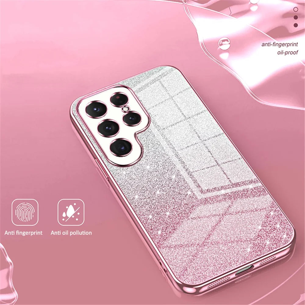 For Samsung Galaxy S23 Ultra Case Soft TPU Precise Cutout Mobile Phone Shell - Pink - 3