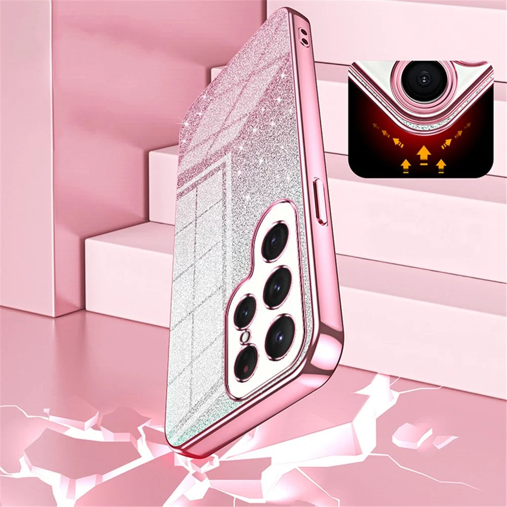 For Samsung Galaxy S23 Ultra Case Soft TPU Precise Cutout Mobile Phone Shell - Pink - 5