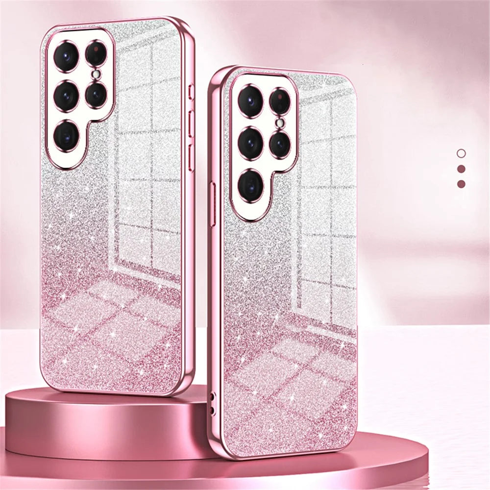 For Samsung Galaxy S23 Ultra Case Soft TPU Precise Cutout Mobile Phone Shell - Pink - 7