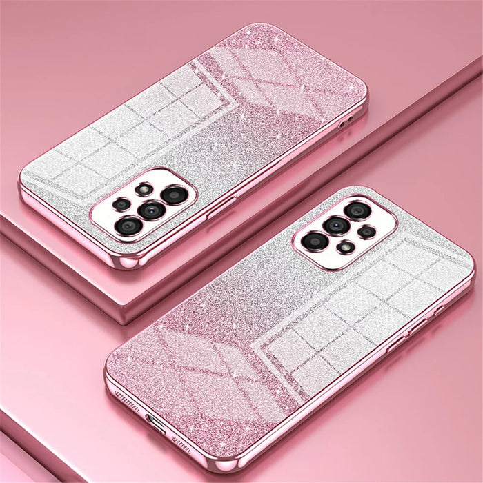 For Samsung Galaxy A53 5G Phone Case Electroplated Soft TPU Precise Cutout Back Shell Cover - Pink - 2