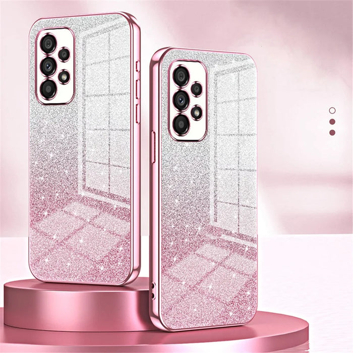 For Samsung Galaxy A53 5G Phone Case Electroplated Soft TPU Precise Cutout Back Shell Cover - Pink - 7