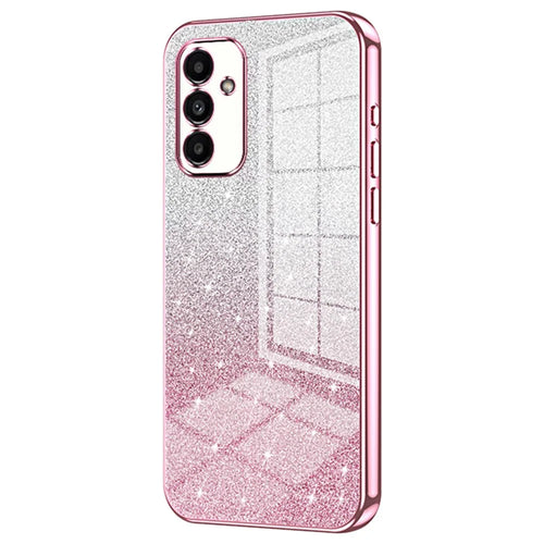 For Samsung Galaxy A14 5G / A14 4G Case Drop Proof Glitter Precise Cutout TPU Phone Shell - Pink - 1