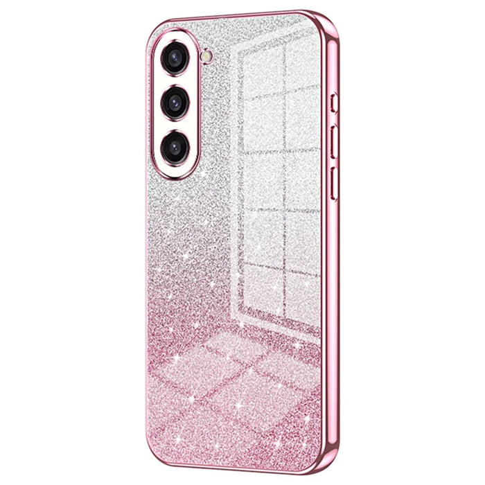For Samsung Galaxy S23+ Case Electroplating Precise Cutout Phone Guard Cover - Pink - 1