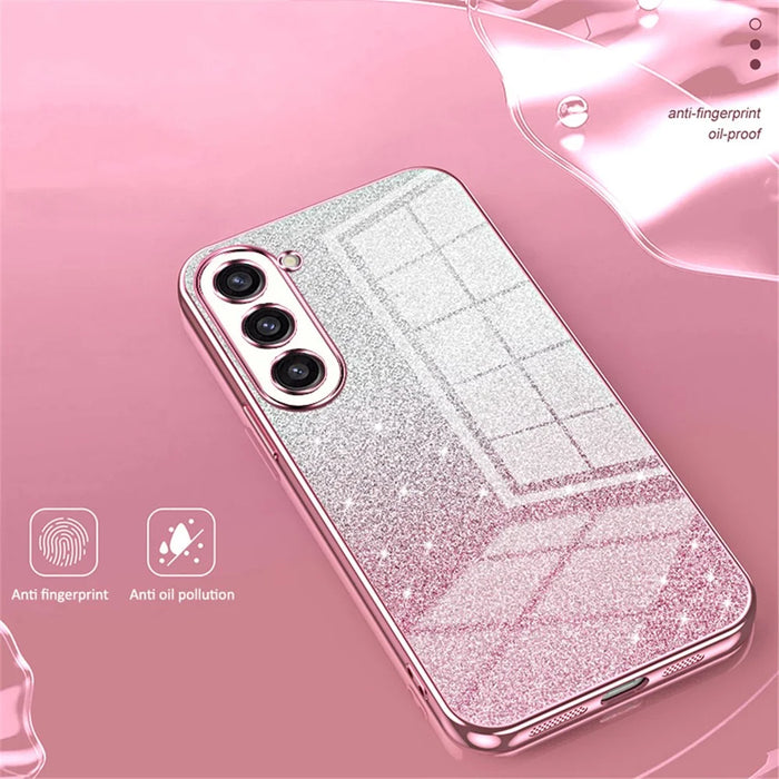 For Samsung Galaxy S23+ Case Electroplating Precise Cutout Phone Guard Cover - Pink - 3
