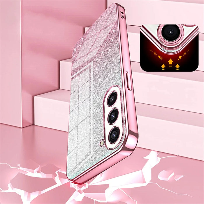 For Samsung Galaxy S23+ Case Electroplating Precise Cutout Phone Guard Cover - Pink - 5