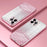 Cell Phone Case for iPhone 13 Pro Max Precise Cutout Electroplating Gradient Glitter TPU Cover - Pink - 2