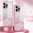 For iPhone 14 Pro Max Precise Cutout Cell Phone Case Fall Proof Glitter TPU Cover - Pink - 7