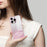 For iPhone 15 Pro Cell Phone Case Glitter Precise Cutout Flexible TPU Electroplating Cover - Pink - 6