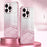 For iPhone 15 Pro Cell Phone Case Glitter Precise Cutout Flexible TPU Electroplating Cover - Pink - 7