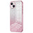 For iPhone 14 Plus Cell Phone Case Glitter Precise Cutout Electroplating TPU Cover - Pink - 1