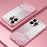 For iPhone 14 Pro Cell Phone Case Gradient Glitter Precise Cutout Anti-scratch TPU Cover - Pink - 2