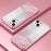 For iPhone 14 Cell Phone Case Gradient Glitter Precise Cutout TPU Back Cover - Pink - 2