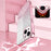 For iPhone 14 Cell Phone Case Gradient Glitter Precise Cutout TPU Back Cover - Pink - 5